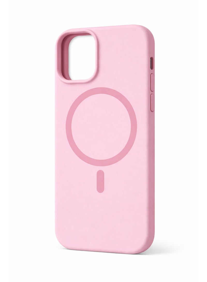 موبكوس جراب Mobcos الوردي الفاخر لهاتف iPhone 17، مصنوع من السيليكون عالي الجودة، مزود بخاصية الشحن اللاسلكي المغناطيسي | ملمس ناعم كالحرير | حماية فائقة ضد الصدمات بمعايير عسكرية | توافق مغناطيسي قوي | غطاء أنيق ونحيف - Image 4